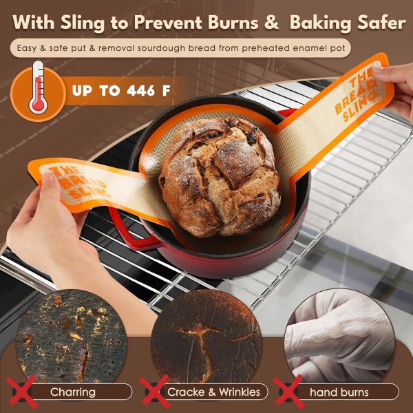 Banneton Bread Proofing Basket, Sourdough Rising Brotform Baking Supplies Set of 2, 10" Oval & 9" Round Rattan with Liner Dough Proof Accessories Loaf Making Kit, Ideal Gift for Homemade Bread - Image 4