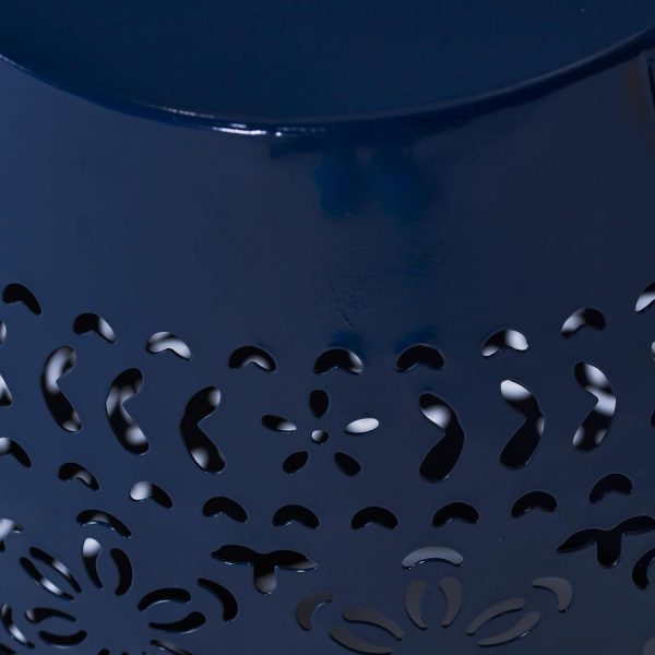 Christopher Knight Home Ruby Outdoor 12" Iron Side Table, Dark Blue - Image 7