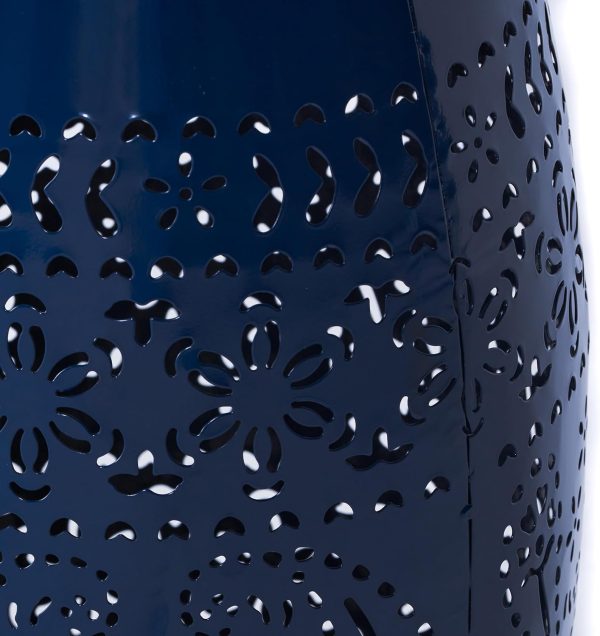 Christopher Knight Home Ruby Outdoor 12" Iron Side Table, Dark Blue - Image 8